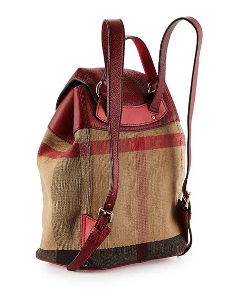 burberry backpack woman|burberry small canvas check backpack.